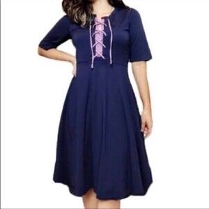 Anthropologie Maeve Renaissance Lace Up Dress Size XS
